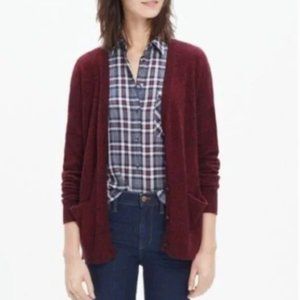 Madewell landscape cardigan sweater red black S